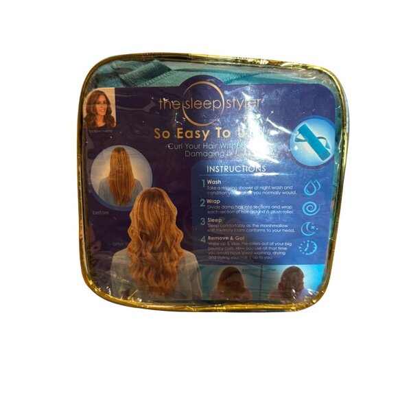 The Sleep Styler Large Curlers Heat-Free Marshmallow Soft Memory Foam For Long/T - Picture 7 of 9